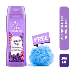 Skinzen Lavender Haze Shower Gel Bodywash 250ml with Free Loofah